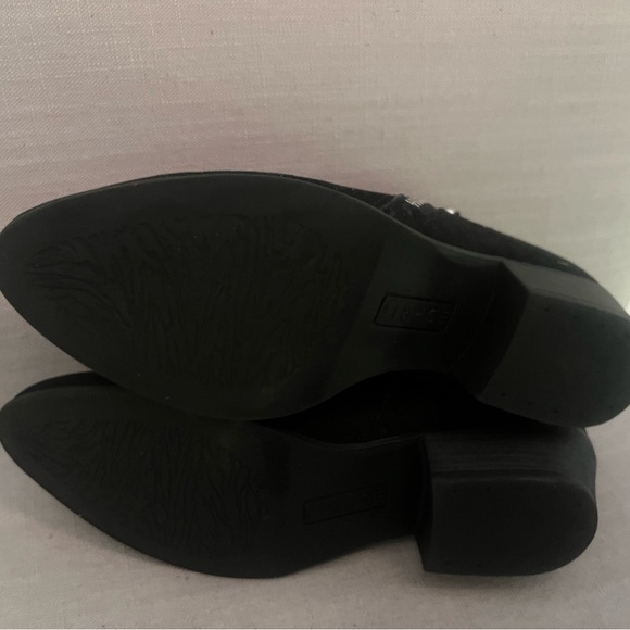 Espirit Esprit Troy Black Faux Suede Ankle Booties Size 7.5 M EUC - Picture 9 of 10